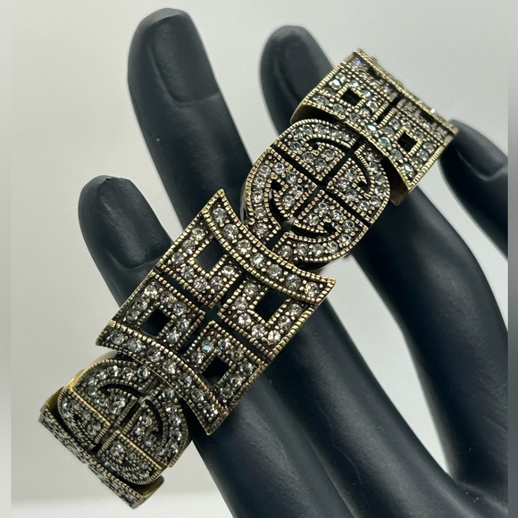 Heidi Daus Art Deco Swarovski Crystal Bangle Bracelet